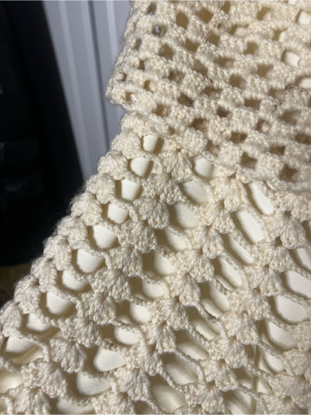 Handmade Vintage Crochet Drop Waist Cottagecore Dress - Picture 9 of 16